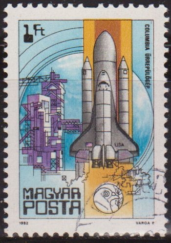 Hungria 1982 Scott 2743 Sello * Aniv. Viajes Espaciales Columbia Shuttle Hongrie Magyar Posta Ungarn Hungary Ungheria Hongarije 